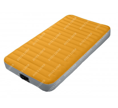 Intex 64791 Односпальный надувной матрас,  99x191x20см+насос на батарейках