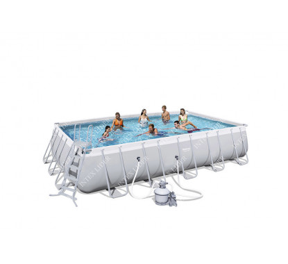 56471 Каркасный бассейн прямоугольный BestWay, 671х366х132см, фильтр-насос песчанный 5678 л/ч