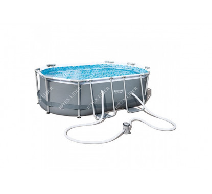 56617 Bestway Овальный каркасный бассейн Power Steel 300 х 200 х 84 см, с ф.-насосом