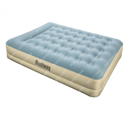 69003 Надувная кровать Refined Fortech Bestway 203х152х33см, встроенный электронасос