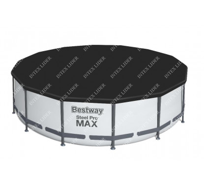 Bestway 56950 Бассейн каркасный Steel Pro MAX, 427 x 107 см, фильтр-насос, лестница, тент