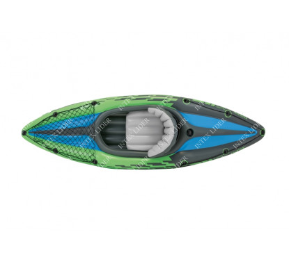Одноместная надувная байдарка Intex  Challenger-К1  (до 100кг)(весла, насос) 274х76х38см (68305)